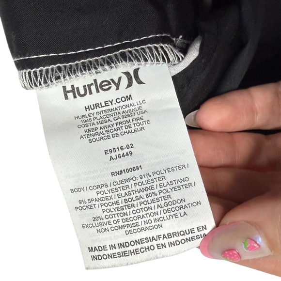 Hurley Men's Gray Shorts Size 28 Excellent preowned condition 10” - Picture 7 of 8